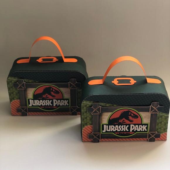 Caixa Lembrancinha Maleta Personalizada no Tema Dinossauros!