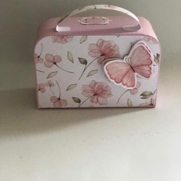Caixa Lembrancinha Maleta Personalizada no Tema Jardim!
