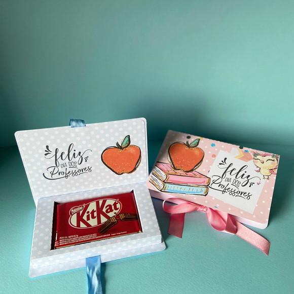 Caixa Livro Kitkat Personalizada No Tema Professores!