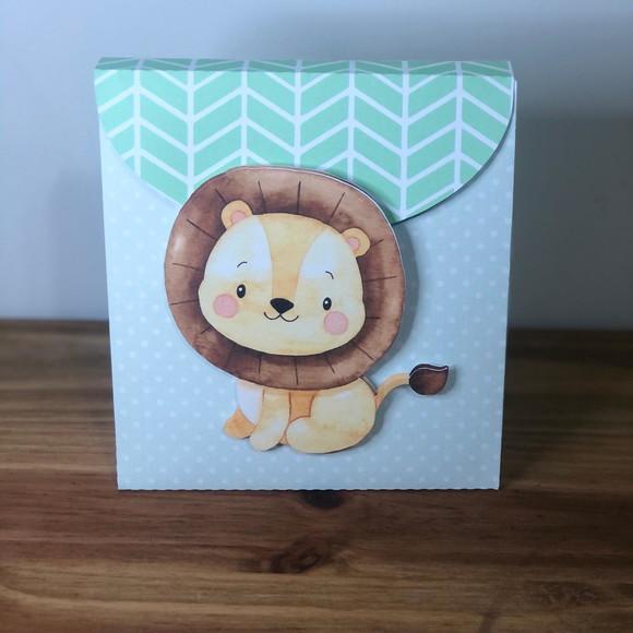 Caixa Lembrancinha Mochila Personalizada no tema Safari!