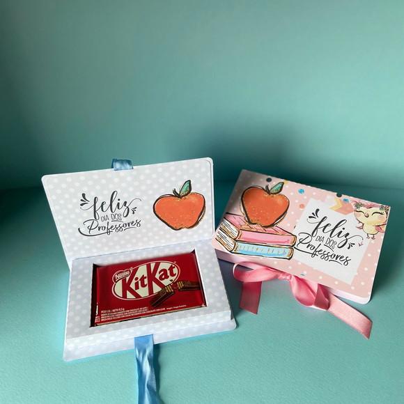 Caixa Livro Kitkat Personalizada No Tema Professores!