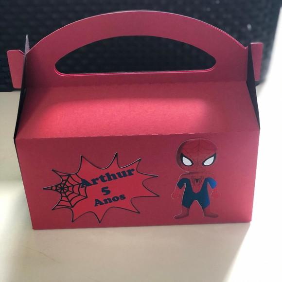 Caixa Maleta Personalizada no tema Homem Aranha