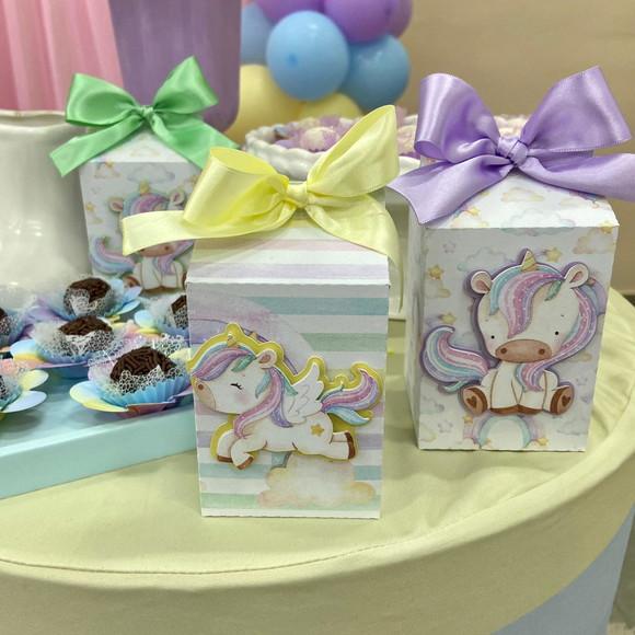 Caixa Milk Personalizada no Tema Unicórnio!