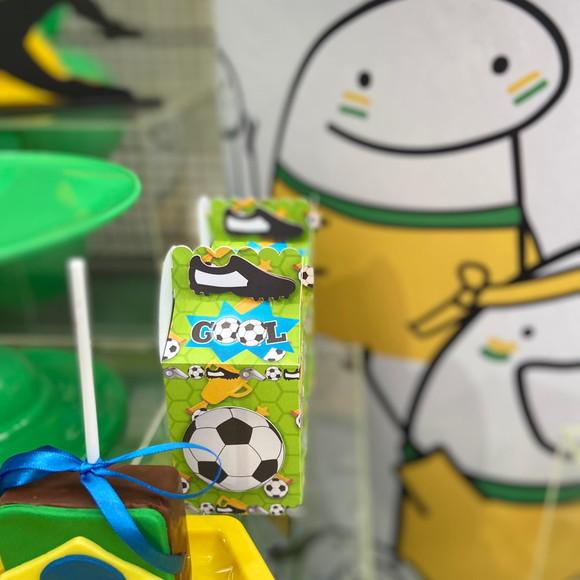 Caixa Milk Personalizada Tema Futebol Copa do Mundo Brasil!