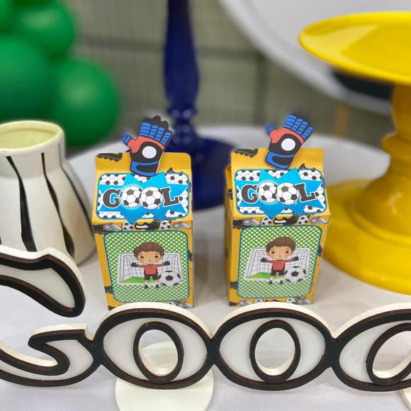 Caixa Milk Personalizada Tema Futebol Copa do Mundo Brasil!