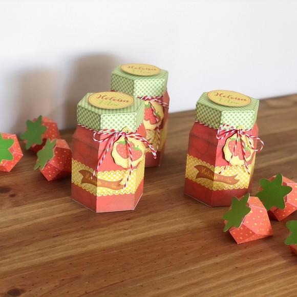 Caixa Pote de Geleia Personalizada no tema Frutinha!