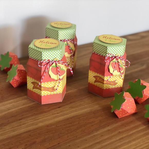 Caixa Pote de Geleia Personalizada no tema Frutinha!