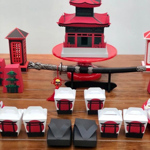 Caixa Sino Personalizada No Tema Japão!!!