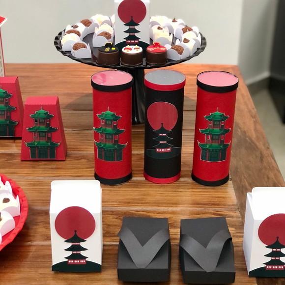 Caixa Sino Personalizada No Tema Japão!!!