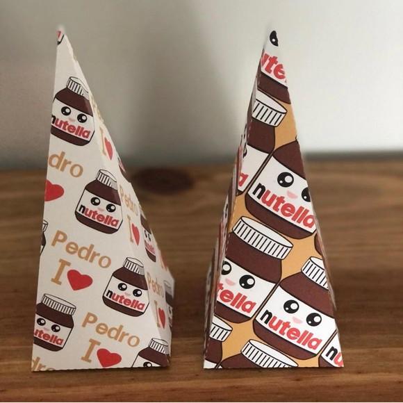 Caixas Cone Personalizada no no tema Nutella