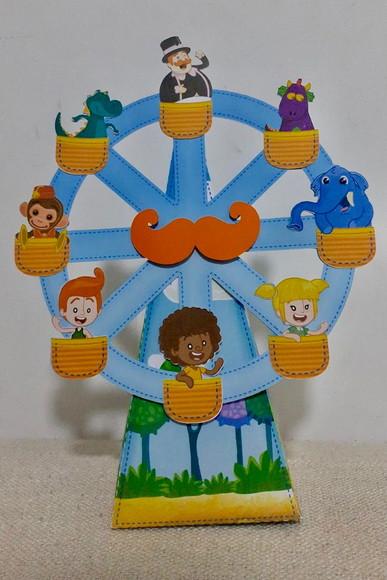 Caixas Cone Roda Gigante Personalizada no tema Bita!