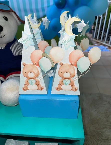 Caixas Cone Personalizada No Tema Urso Baloeiro