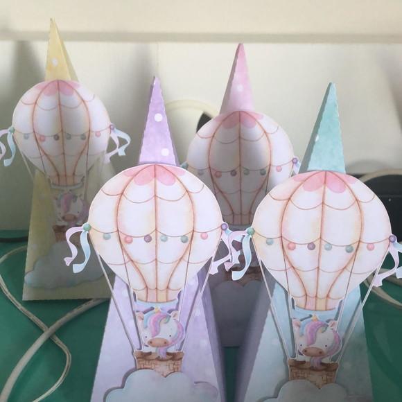 Caixas Cone Personalizadas no tema Unicónio