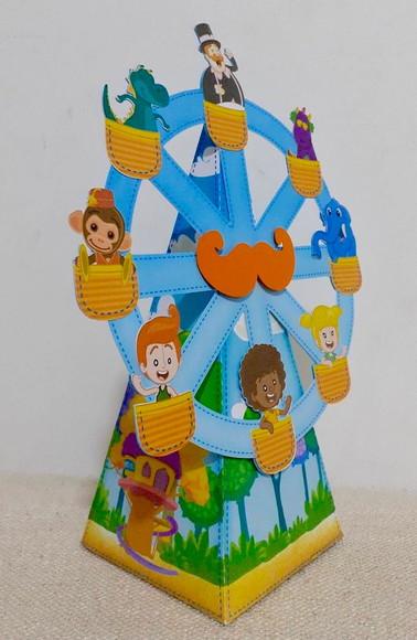 Caixas Cone Roda Gigante Personalizada no tema Bita!