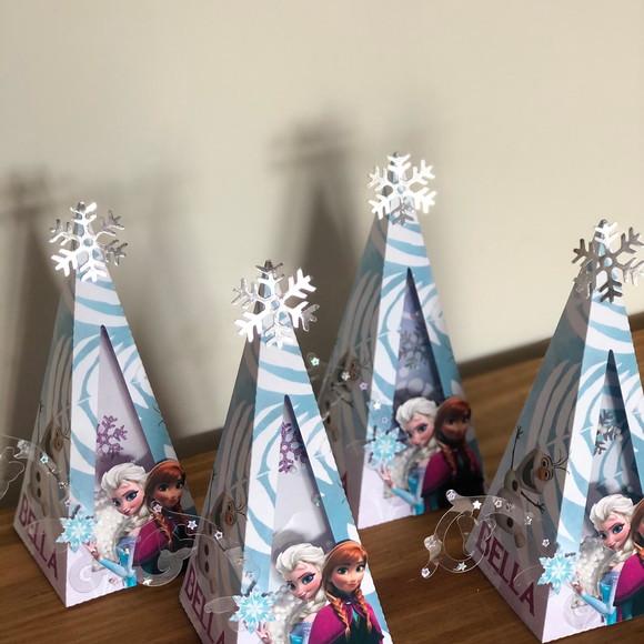 Caixas Cone Shaker Personalizada No tema Frozen