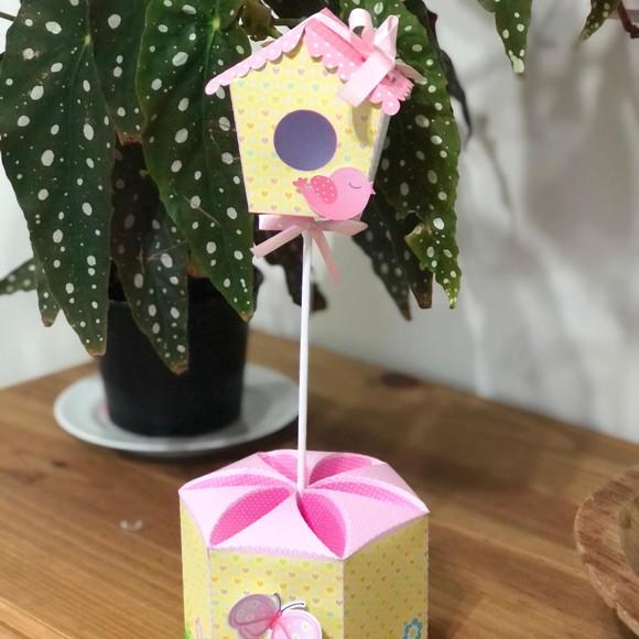 Centro de Mesa Personalizado no Tema Jardim!