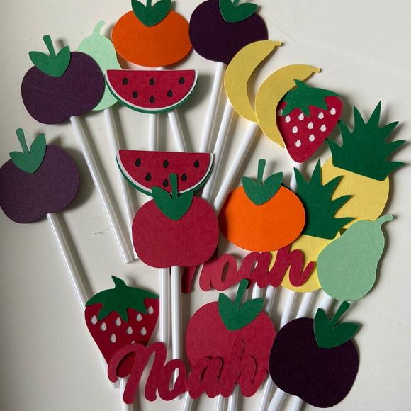 Kit Toppers para Docinhos em Camadas no Tema Frutinhas