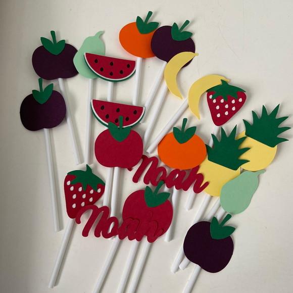 Kit Toppers para Docinhos em Camadas no Tema Frutinhas