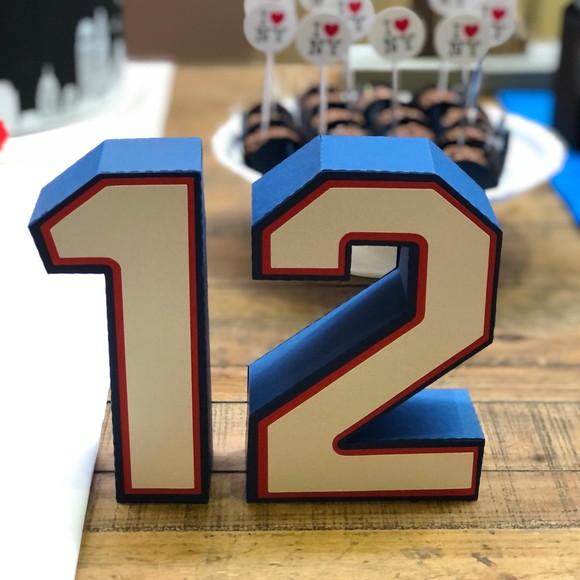 Letras e Números 3D! Personalizado na cor e tema da festa!