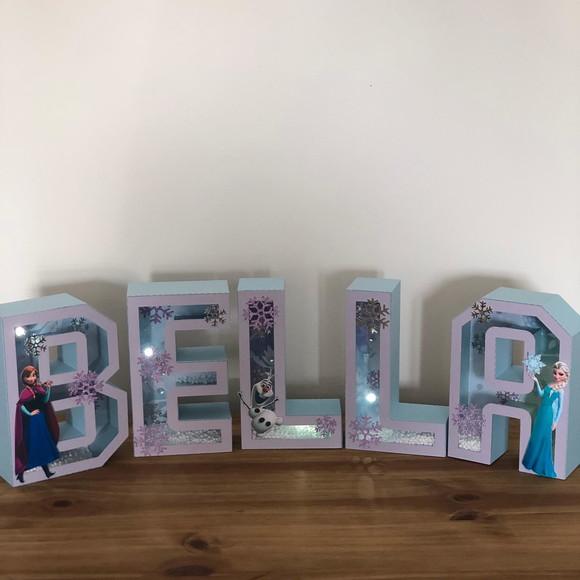 Letras e Números 3D! Personalizado na cor e tema da festa!
