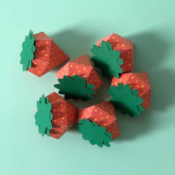 Morangos 3D Kit com 6 unidades!