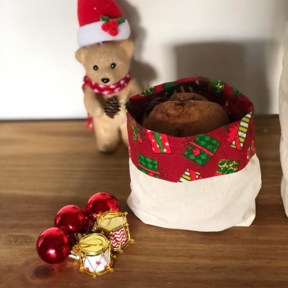 Porta Panettone em tecido que vira mini cesto!