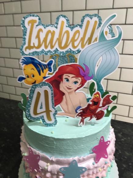 Topo de Bolo Personalizado no Tema a Pequena Sereia!
