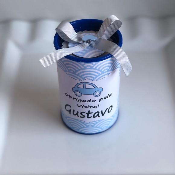 Tubo Cofre Personalizado no tema Carrinho para Maternidade!