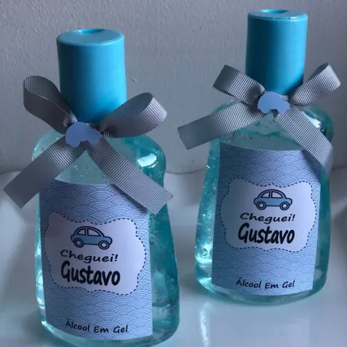 Álcool em Gel personalizado tema Carrinho para maternidade!