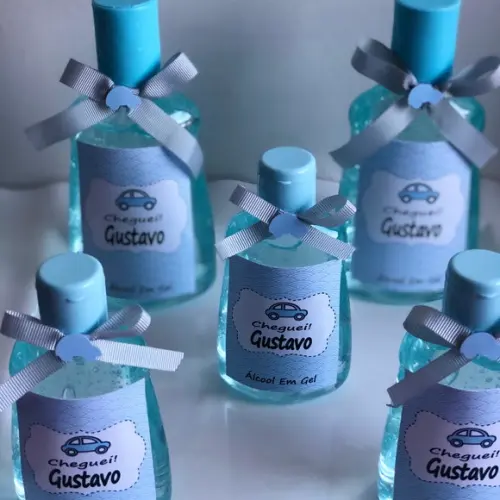 Álcool em Gel personalizado tema Carrinho para maternidade!