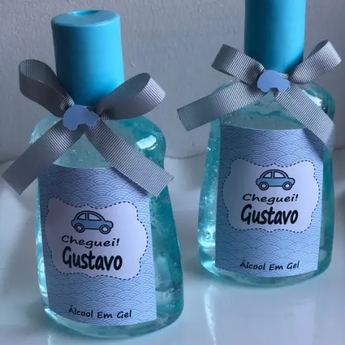 Álcool em Gel personalizado tema Carrinho para maternidade!