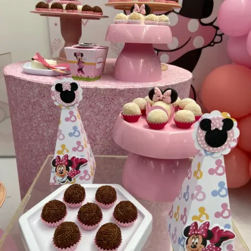 Caixa Cone Personalizada no Tema Minnie