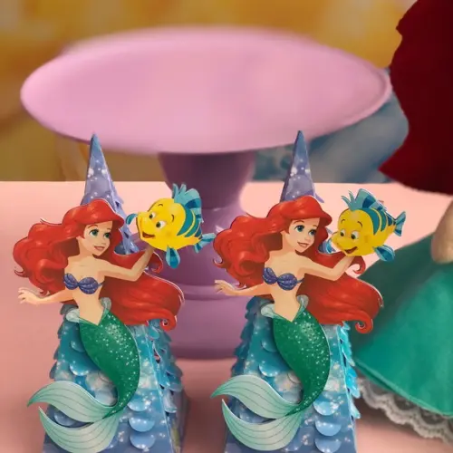 Caixa Cone Personalizada No Tema Princesa Ariel