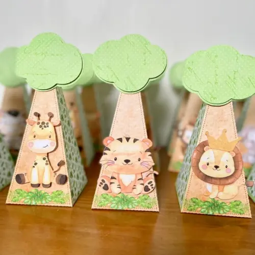 Caixa Cone Personalizada no Tema Safari!