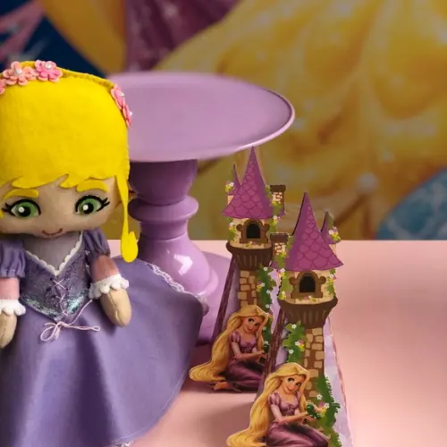 Caixa Cone Personalizada No Tema Rapunzel