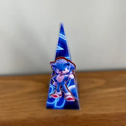 Caixa Cone Personalizada no Tema Sonic!