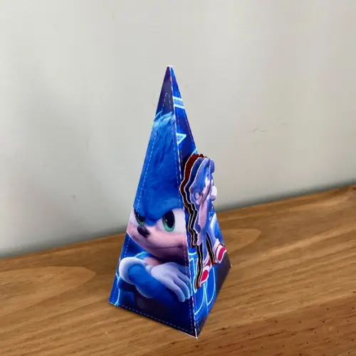 Caixa Cone Personalizada no Tema Sonic!