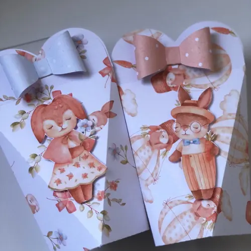 Caixa Coração Personalizada no tema Páscoa!