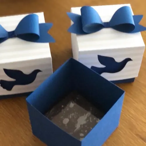 Caixa Cubo Personalizada para decoração no tema Batizado