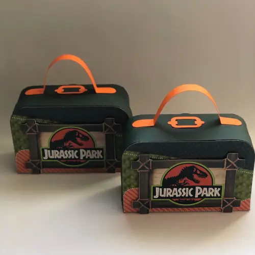 Caixa Lembrancinha Maleta Personalizada no Tema Dinossauros!