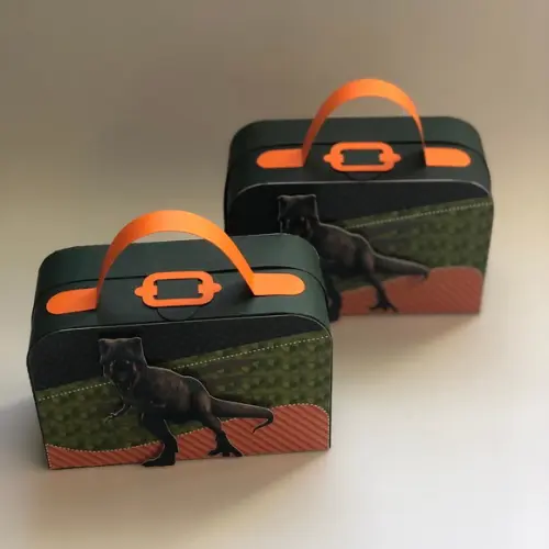 Caixa Lembrancinha Maleta Personalizada no Tema Dinossauros!