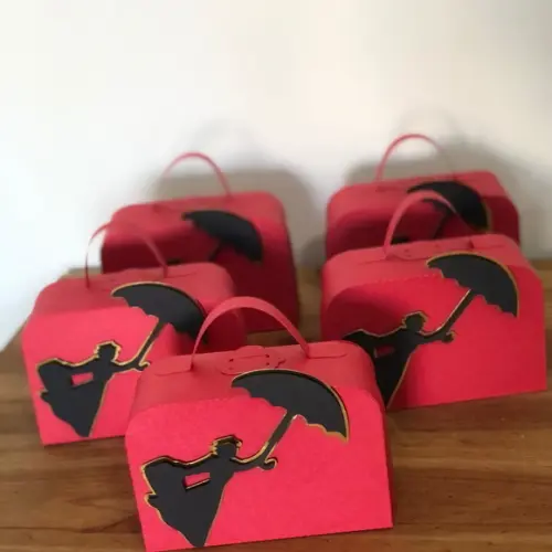 Caixa Lembrancinha Maleta Personalizada no tema Mary Poppins