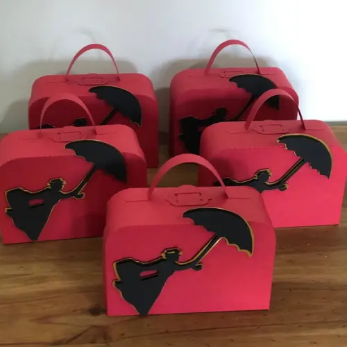 Caixa Lembrancinha Maleta Personalizada no tema Mary Poppins
