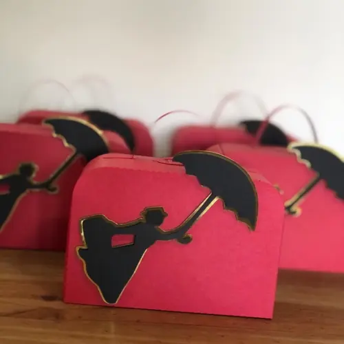 Caixa Lembrancinha Maleta Personalizada no tema Mary Poppins
