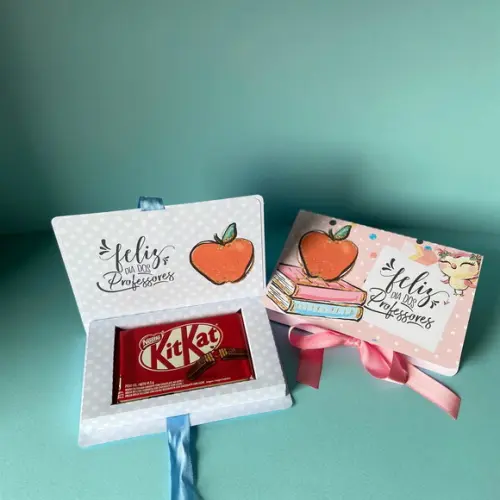 Caixa Livro Kitkat Personalizada No Tema Professores!