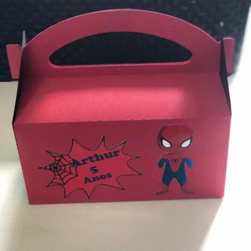 Caixa Maleta Personalizada no tema Homem Aranha