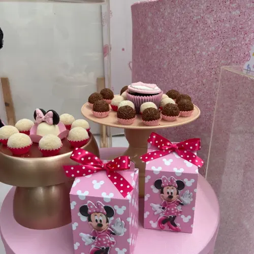 Caixa Milk Personalizada no Tema Minnie Rosa!!!