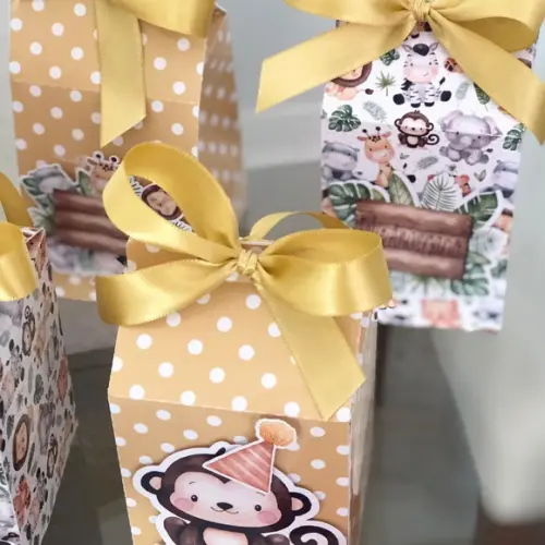 Caixa Milk Personalizada no tema Safari