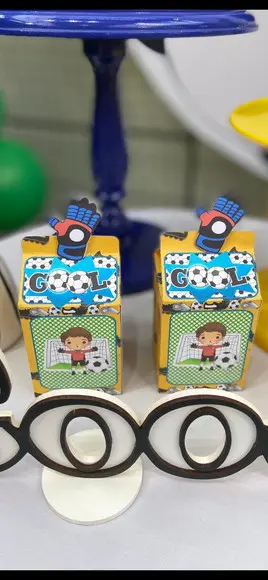 Caixa Milk Personalizada Tema Futebol Copa do Mundo Brasil!