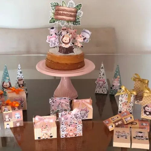 Caixa Sacola Personalizada no tema Safari!